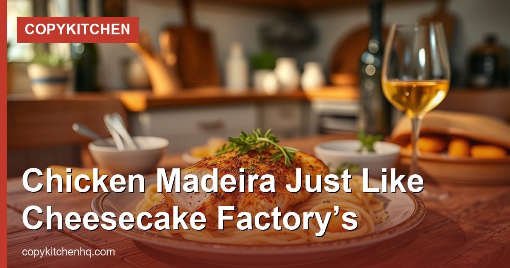 Chicken Madeira Just Like Cheesecake Factory’s - CopyKitchen