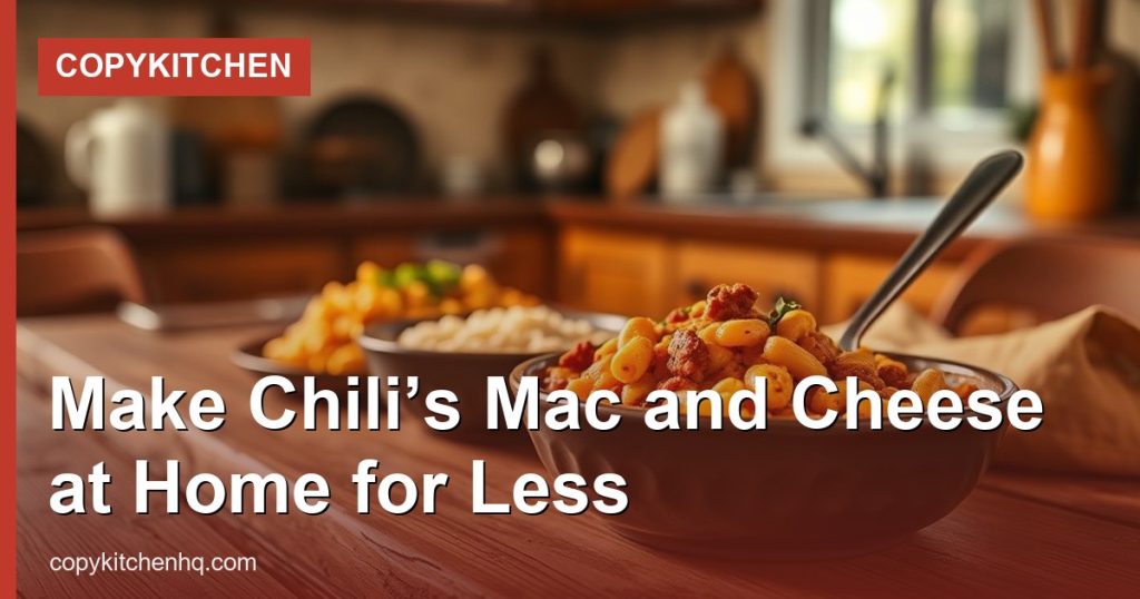 Make Chili’s Mac and Cheese at Home for Less - CopyKitchen