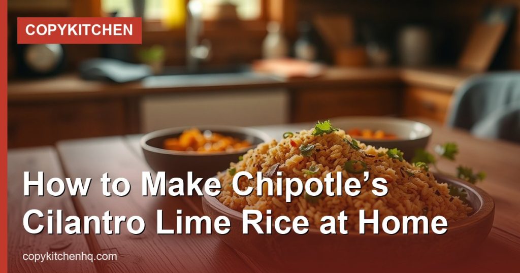 How to Make Chipotle’s Cilantro Lime Rice at Home - CopyKitchen