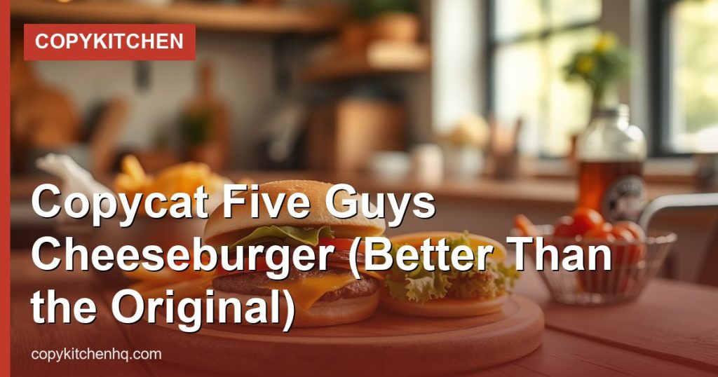 Copycat Five Guys Cheeseburger (Better Than the Original) - CopyKitchen
