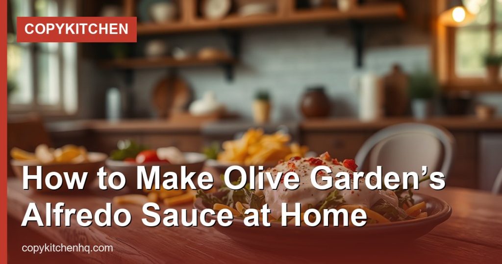 How to Make Olive Garden’s Alfredo Sauce at Home - CopyKitchen