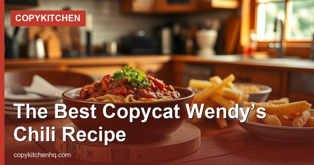 The Best Copycat Wendy’s Chili Recipe - CopyKitchen