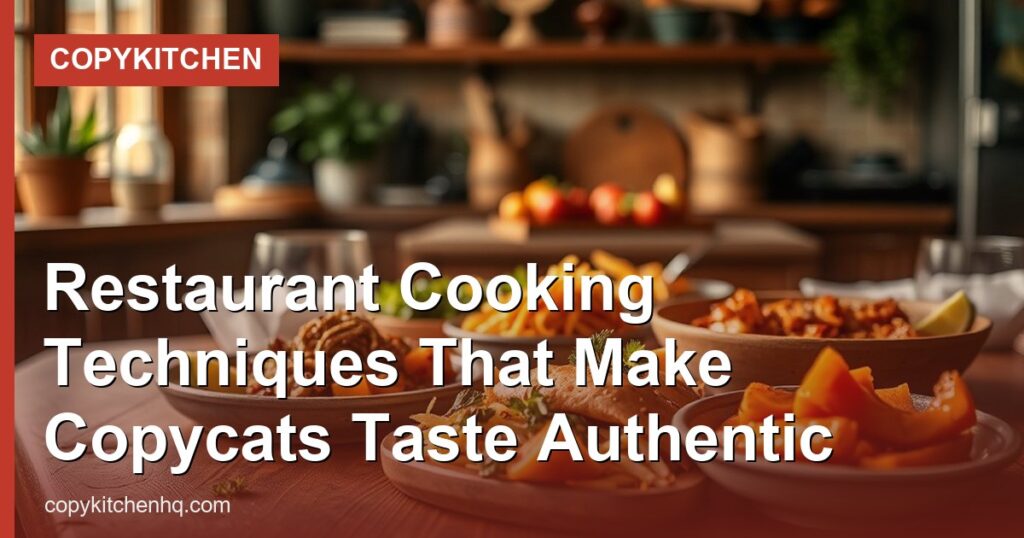 Restaurant Cooking Techniques That Make Copycats Taste Authentic - CopyKitchen