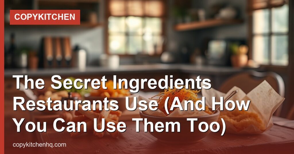 The Secret Ingredients Restaurants Use (And How You Can Use Them Too) - CopyKitchen